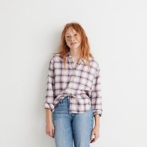 Madewell Flannel Kempton Button-Up Shirt in Linbrook Plaid S